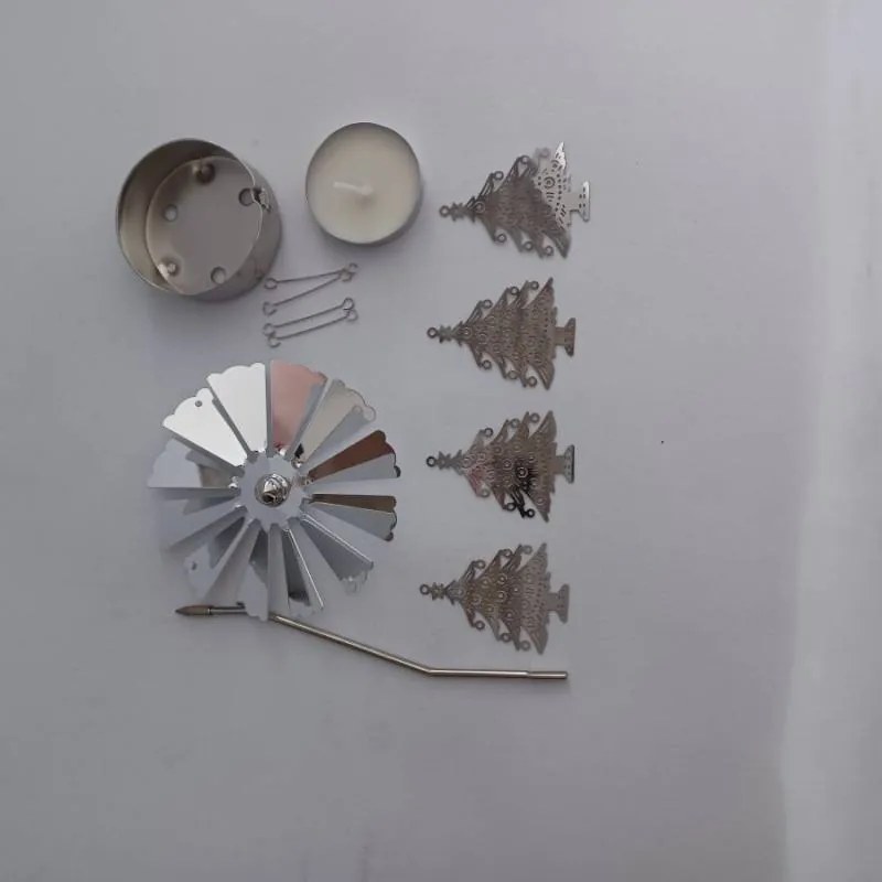 DECOLED Andělské zvonění, 8 x 13 cm, stromečky, stříbrné