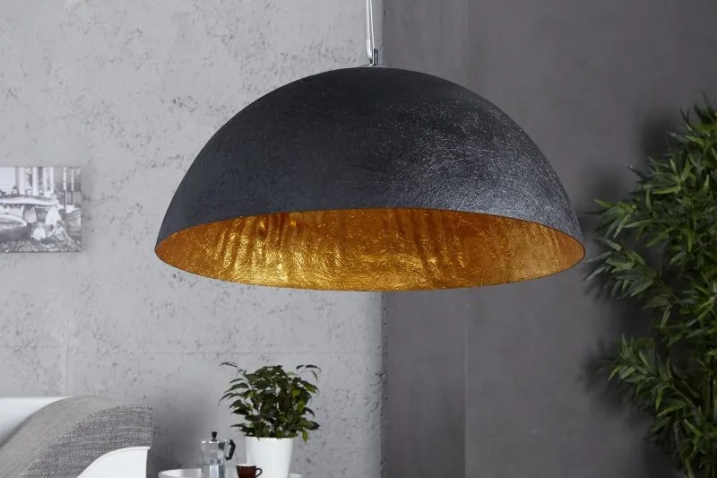 Bighome - Visiaca lampa NEMESIS 50 cm- čierna/zlatá
