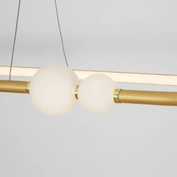 LED luster Celia 100 zlaté s diaľkovým ovládaním