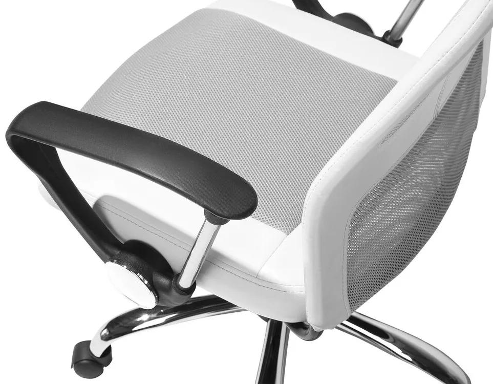 Kancelárska stolička s nastaviteľnou výškou biela PIONEER Beliani