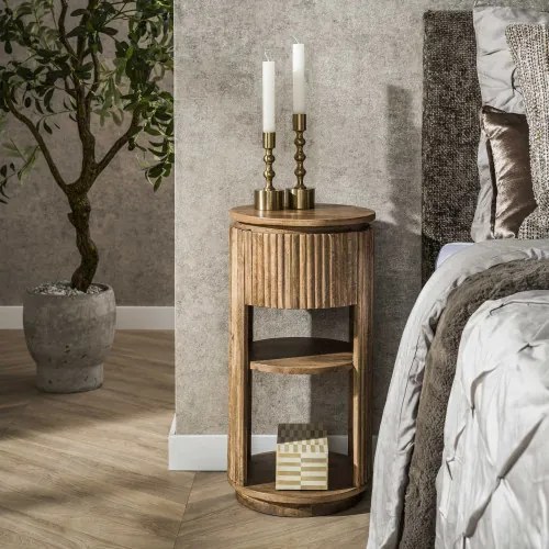 Nočný stolík 23-31 Wave Drevo Mango - Komfort-nábytok