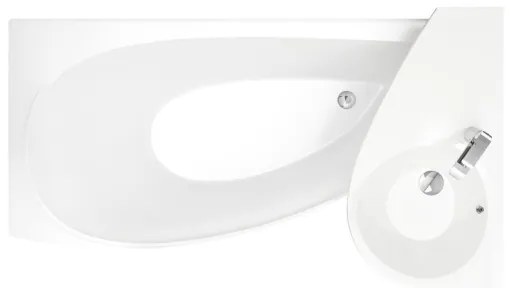 Ravak CT01000000 - Rohová vaňa AVOCADO 150x75 cm akrylát/biela