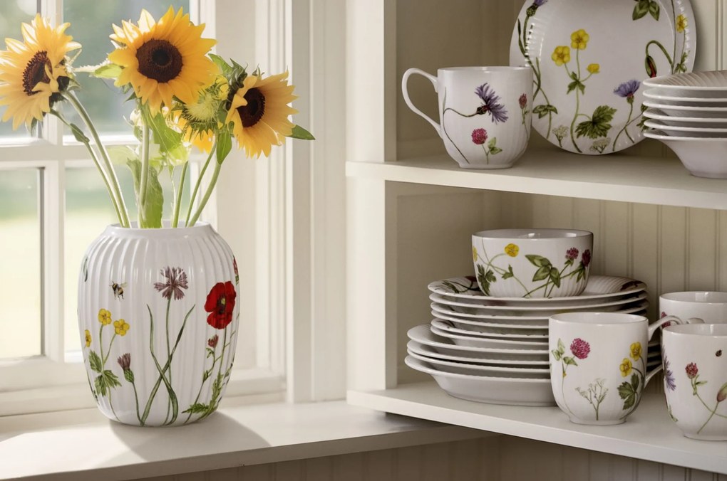 KÄHLER Porcelánová váza Hammershøi Wild Flowers 21 cm