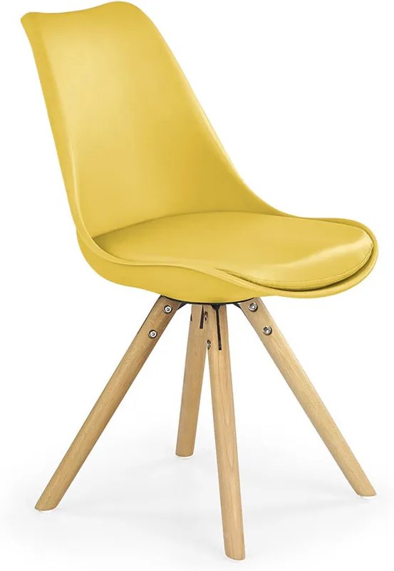 DREVONA Jedálenská stolička žltá K201