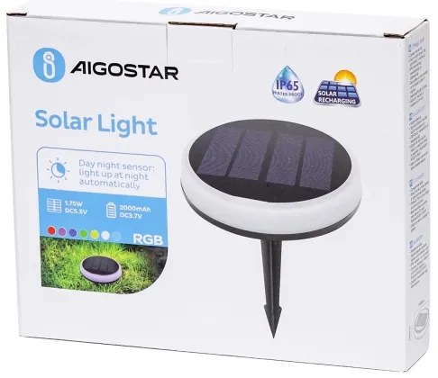 Aigostar - LED RGB Solárne svietidlo LED/0,6W/3,7V IP65