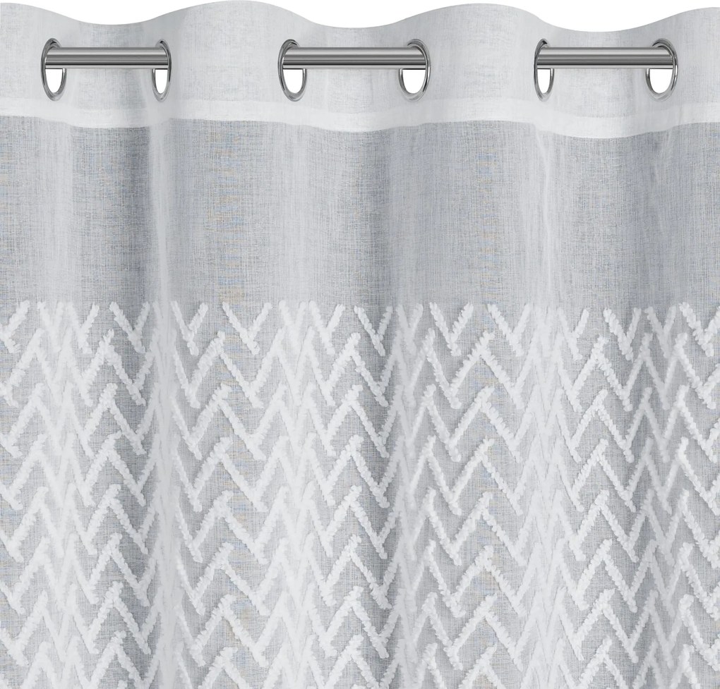 ZÁVES NA KRRÚŽKOCH ESTERI 140X250 CM BIELA