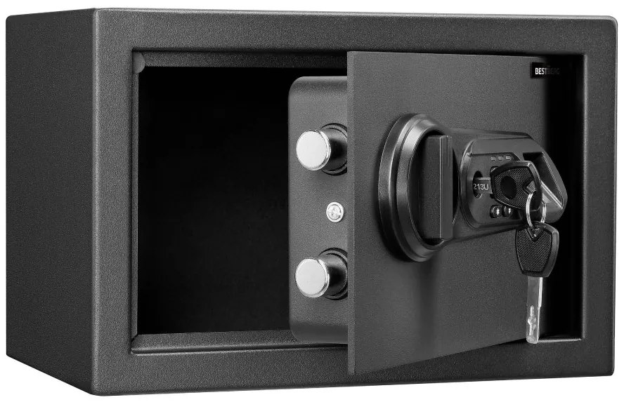 BestBerg BBSB-1F digitálny trezor na odtlačky prstov / 20 x 31 x 20 cm / čierny