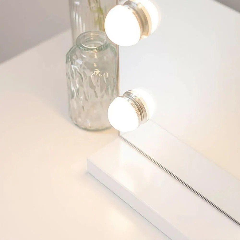 Rea Hollywood, LED zrkadlo, 58x45 cm, biela, HOM-12010