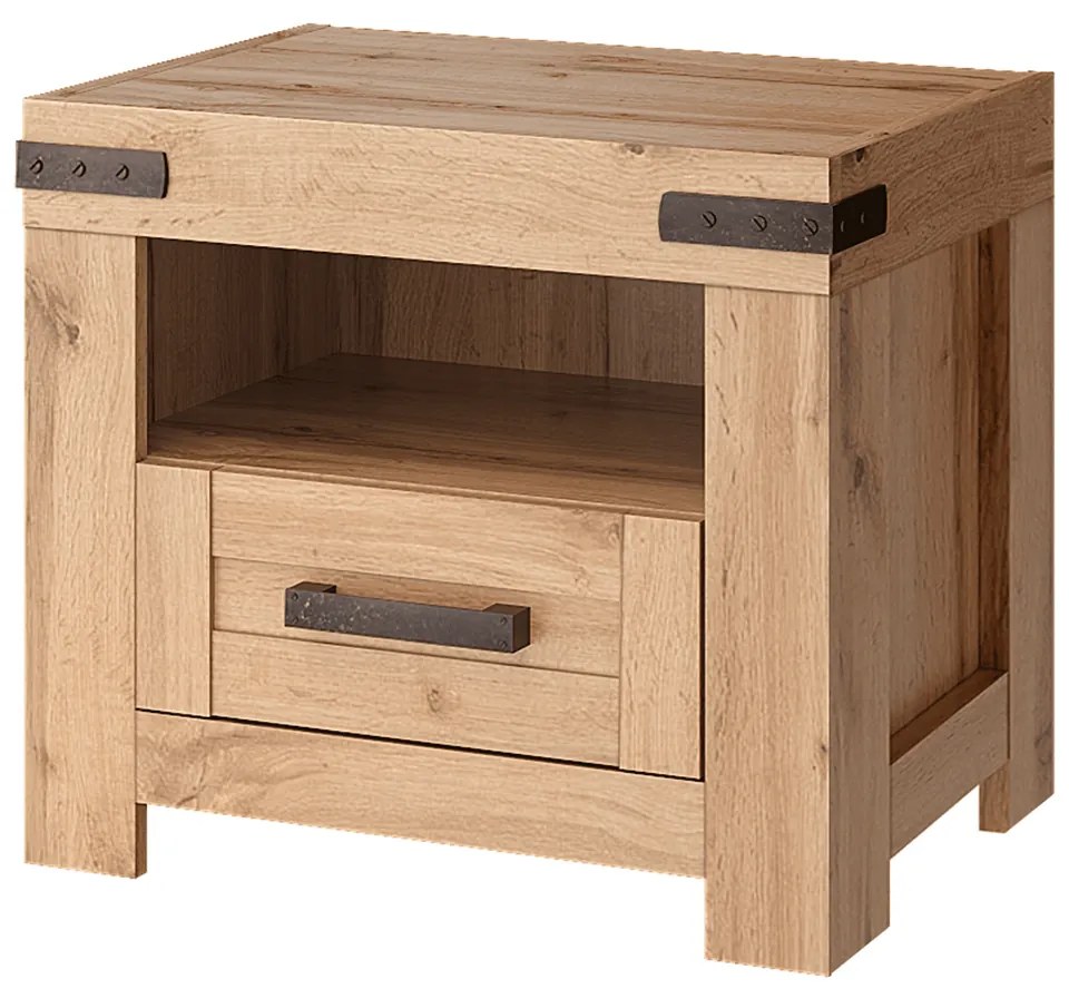 Nočný stolík MORATIZ, dub Wotan