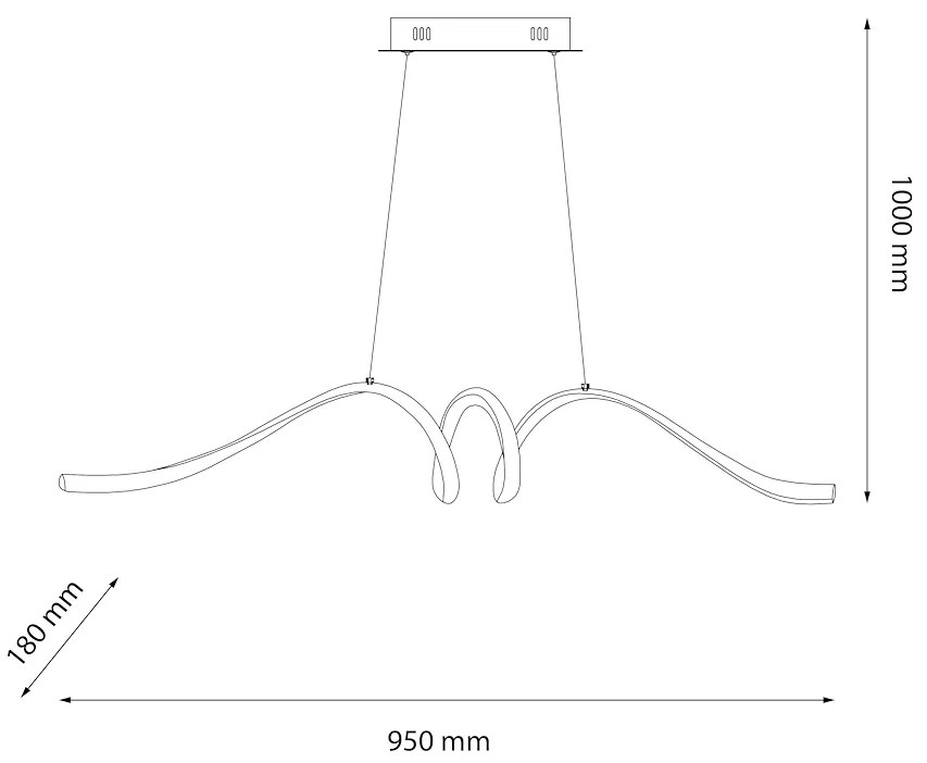 Závesné LED svietidlo Loop, 1x LED 28w, 4000k, b