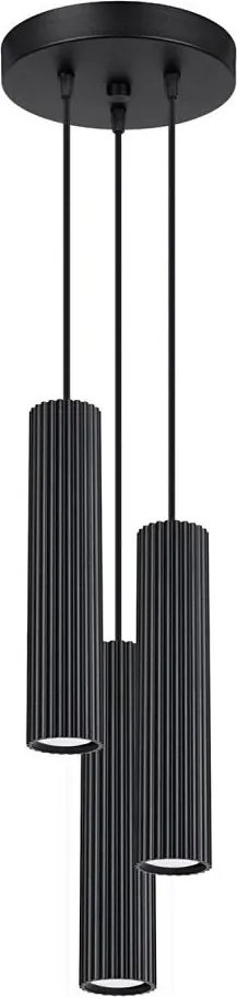 Sollux SL.1576 - Luster na lanku KARBON 3xGU10/10W/230V čierna