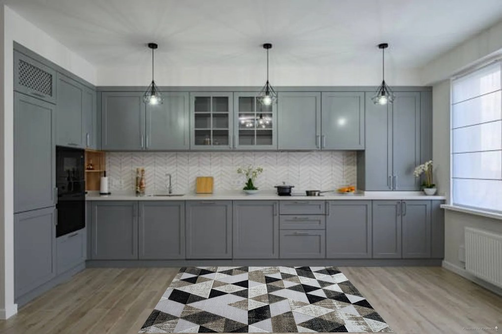 Berfin Dywany, Kusový koberec Lagos 1700 Beige, 80x150, béžová, obývacia izba