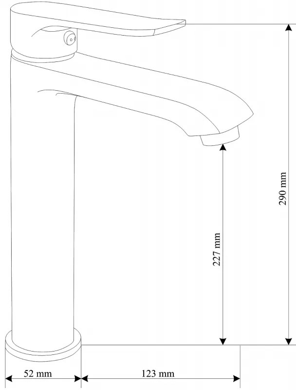 Mexen PECOS - VYSOKÁ BATERIA UMYVADLOVÁ, Čierna, 72710-70