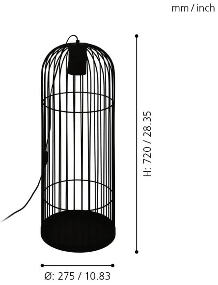 Eglo 43389 - LED Stojacia lampa LATCHELY 1xGU10/4,6W/230V