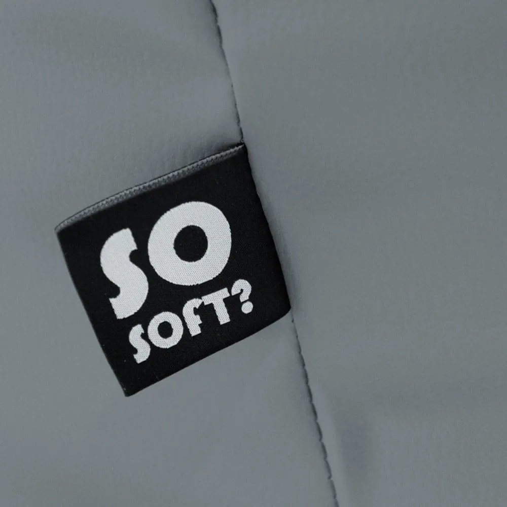 Tmavomodrý detský sedací vak z imitácie kože Lull M – So Soft?