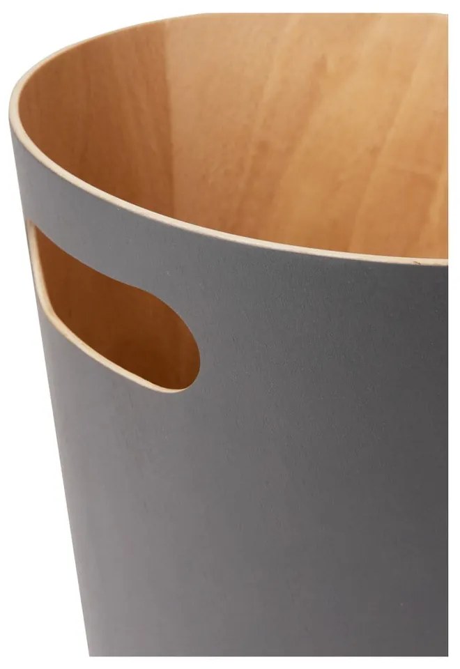 Tmavosivý kancelársky odpadkový kôš 7,5 l Woodrow – Umbra