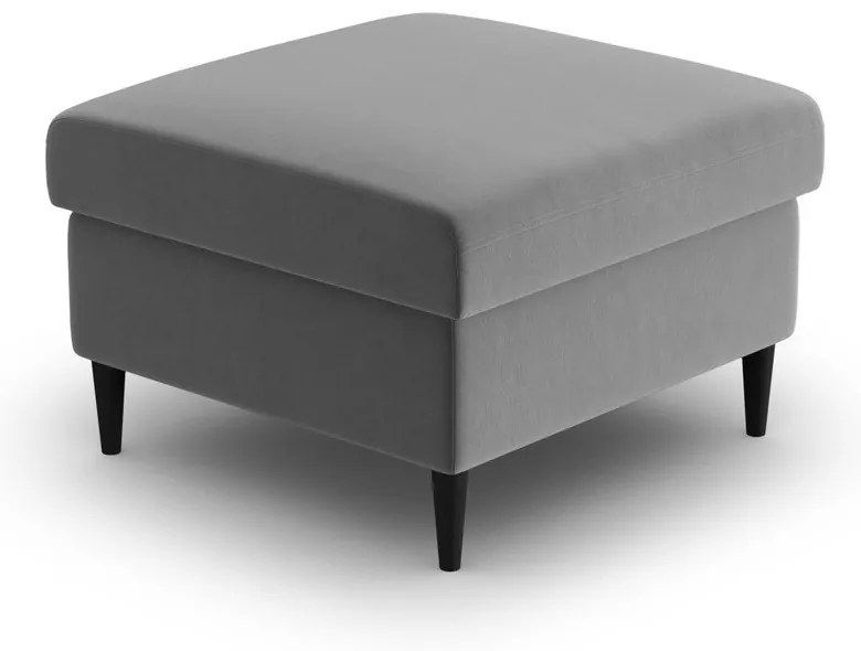 Svetlosivá zamatová podnožka Kyoto – Cosmopolitan Design