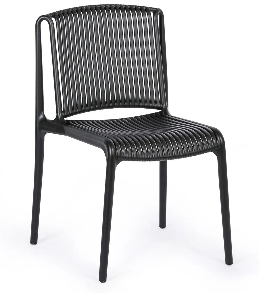 Plastová bistro stolička GORDON, čierna