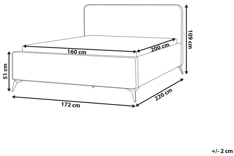 Manželská posteľ 160 cm Vardiel (sivá) (s roštom). Vlastná spoľahlivá doprava až k Vám domov. 1076315