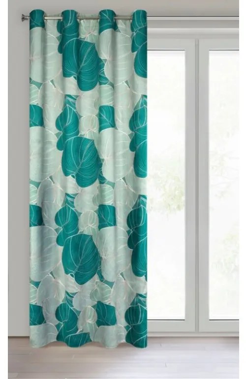 DECOREUM Zamatový záves s potlačou 140 cm x 270 cm viacfarebná 100 % polyester Rozmer varianty: 140 cm x 250 cm, Farba varianty: Granátová 105448