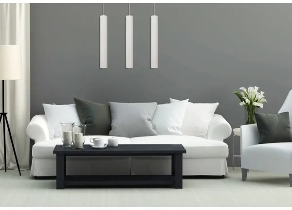 LED Luster na lanku TUBA 3xGU10/4,8W/230V biela