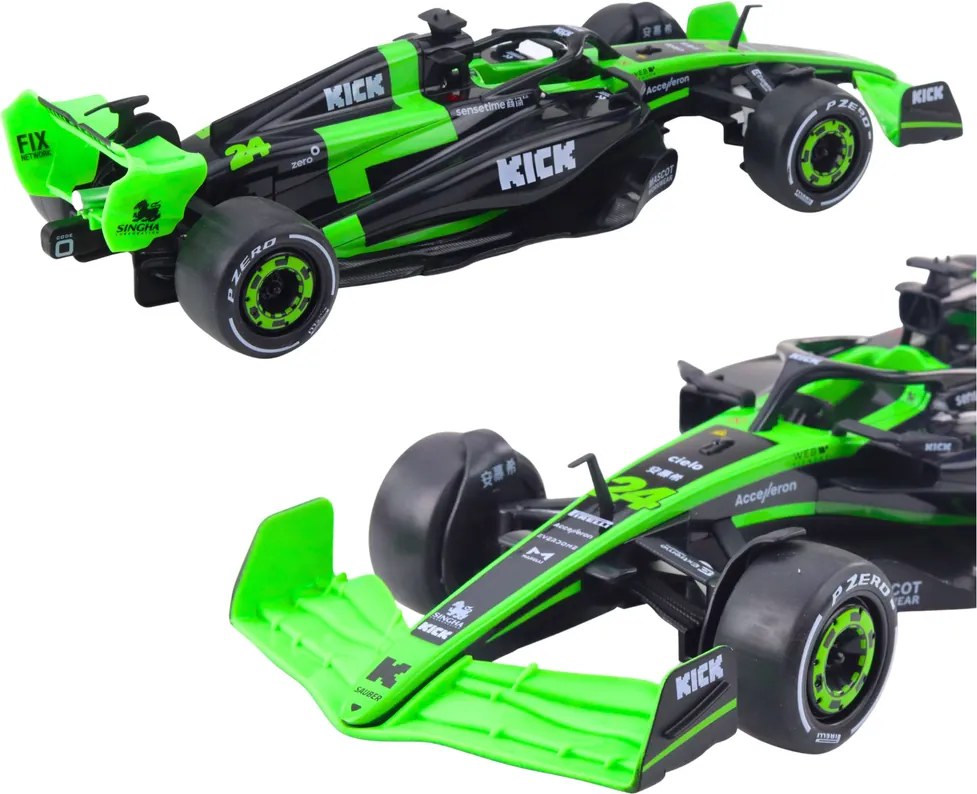 Double E Diaľkovo ovládané RC pretekárske auto Sauber F1 C44 čierno-zelené 1:16