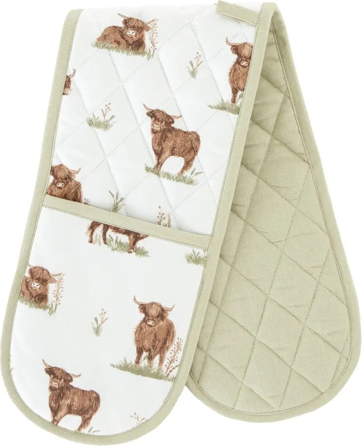 Bavlnená dvojitá kuchynská chňapka Angus Highland Cow – Catherine Lansfield
