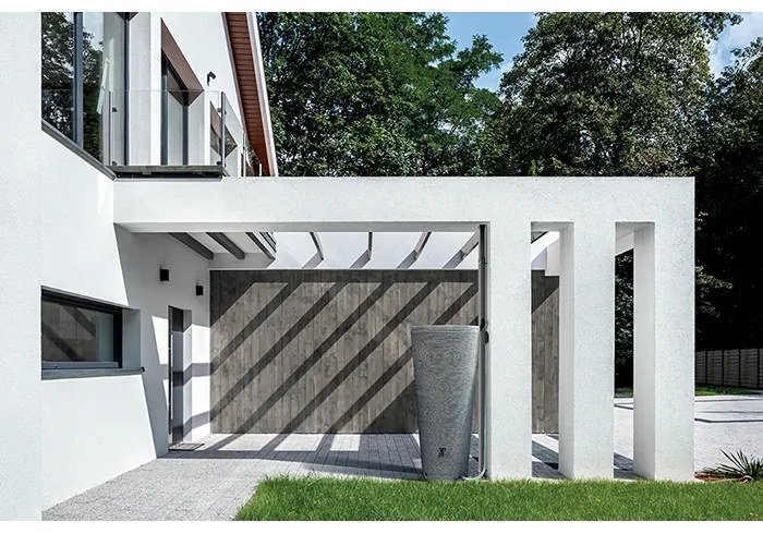 Sud na dažďovú vodu, priemer 67 cm, 320 l, tmavo sivá