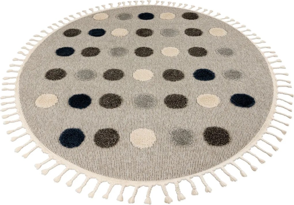Detský kusový koberec My Fano 394 Dots kruh, 133x133 (priemer) kruh, viacfarebná, detská izba, Obsession
