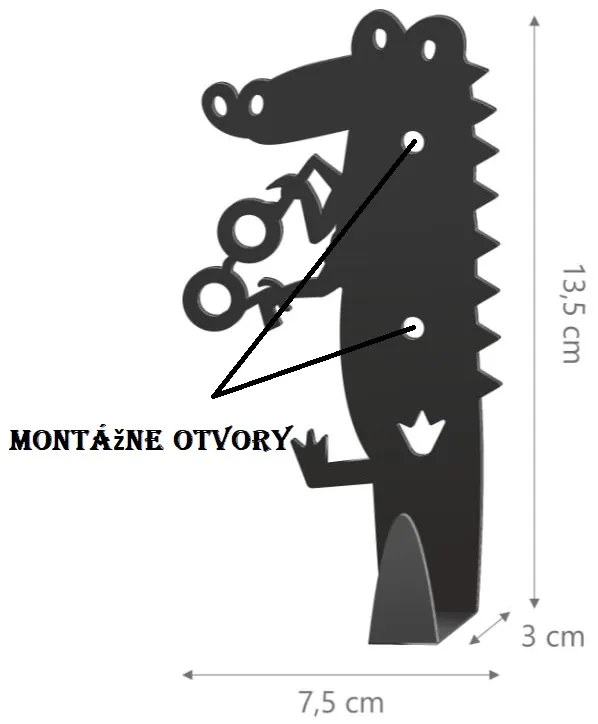 Detský vešiak na stenu KROKODÍL