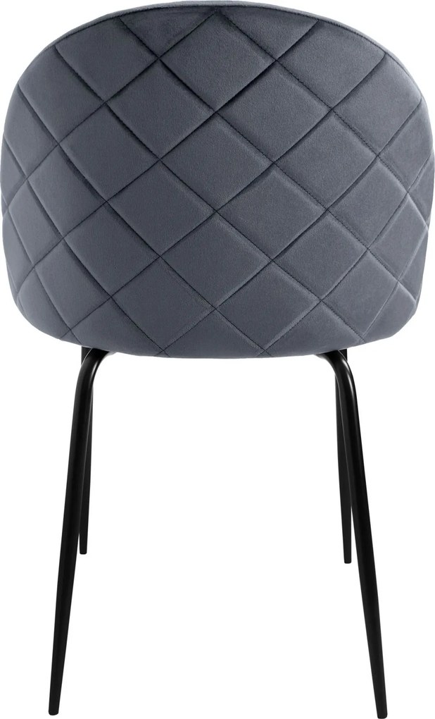 Grafitová zamatová stolička FARGO