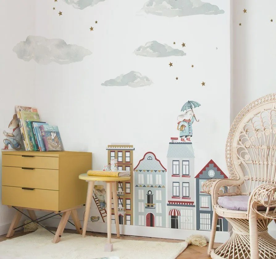 Samolepka do detskej izby Mraky na oblohe