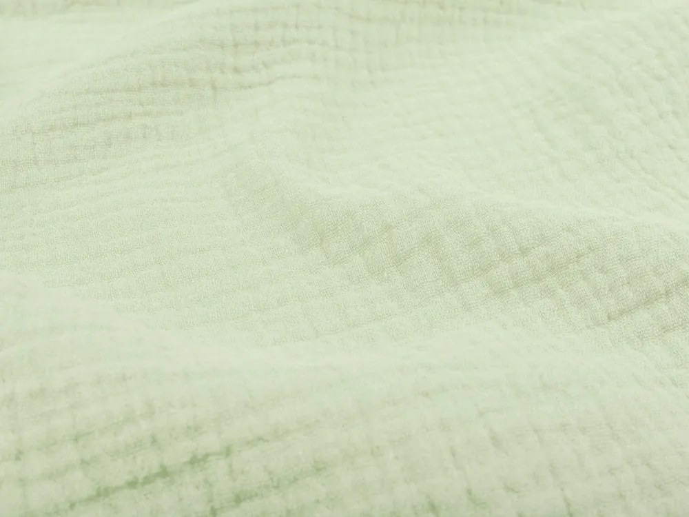 Biante Mušelínová plienka/dečka Nature MSN-030 Pastelovo pistáciová - ZVÝHODNENÁ SADA 3 KS 120x120 cm - Sada 3 ks