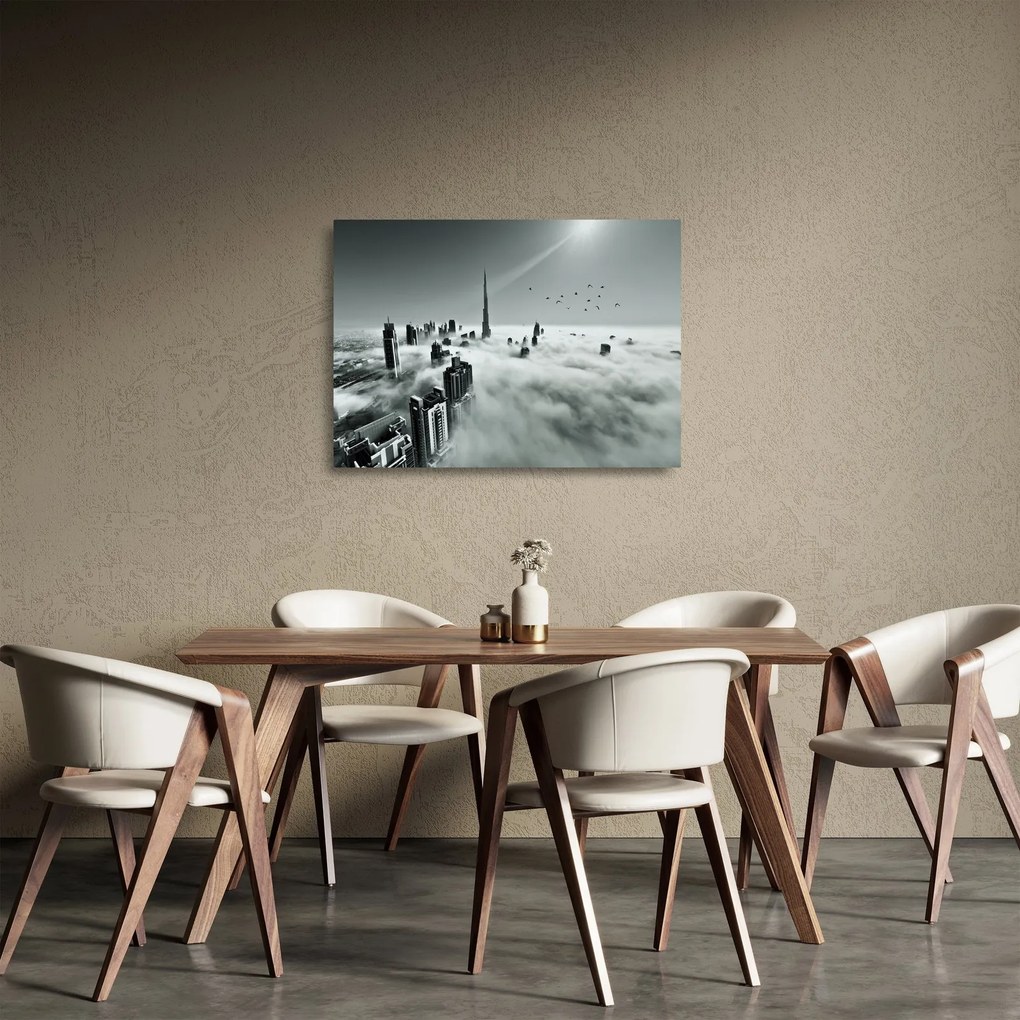 Sklenený obraz - Mrakodrapy v Dubai (70x50 cm)