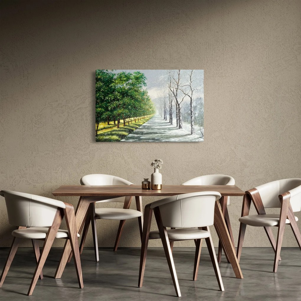 Obraz - Zima versus leto (90x60 cm)