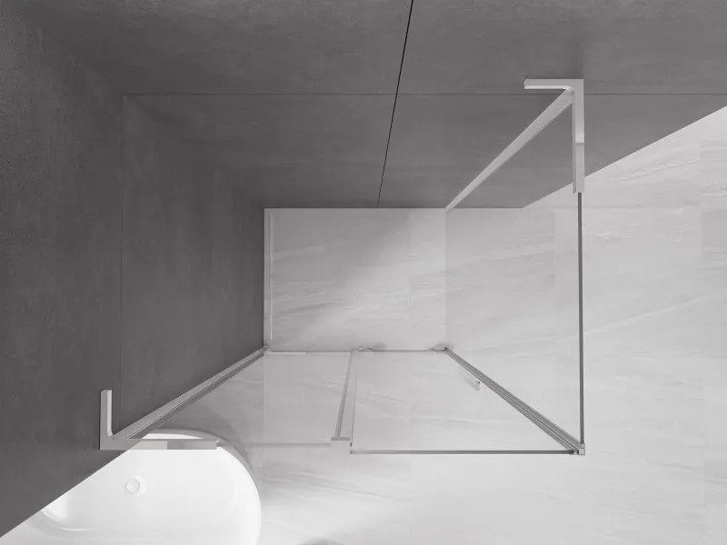 Mexen Velar L, sprchový kút s posuvnými dverami 110 x 70 cm, 8mm číre sklo, chrómová, 871-110-070-03-01