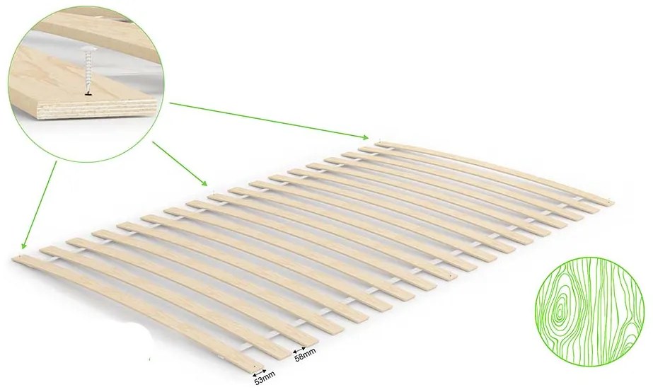 ATMOWOOD Drevený lamelový rošt 120 x 200 cm