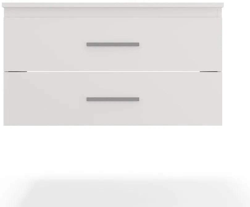 Závesná skrinka pod umývadlo s doskou NEL 2S 80 cm biela