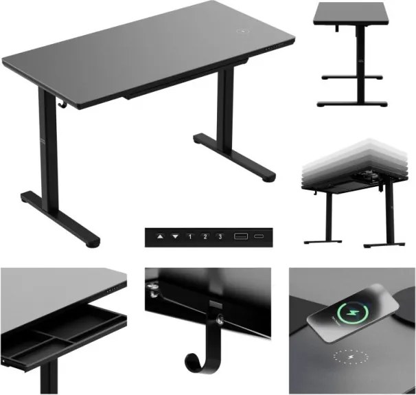 Elektrický výškovo nastaviteľný stôl Mark Adler Leader 8.5 čierny