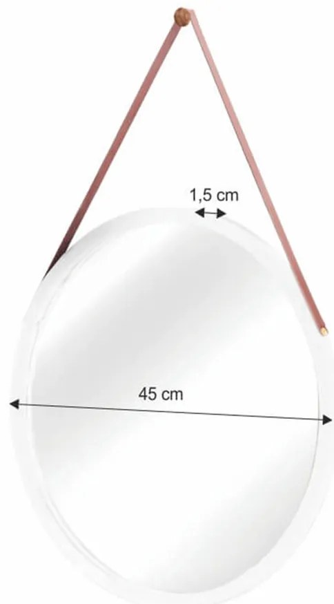 Kondela Lemi 1 biela 45 cm x 45 cm nástenné zrkadlo