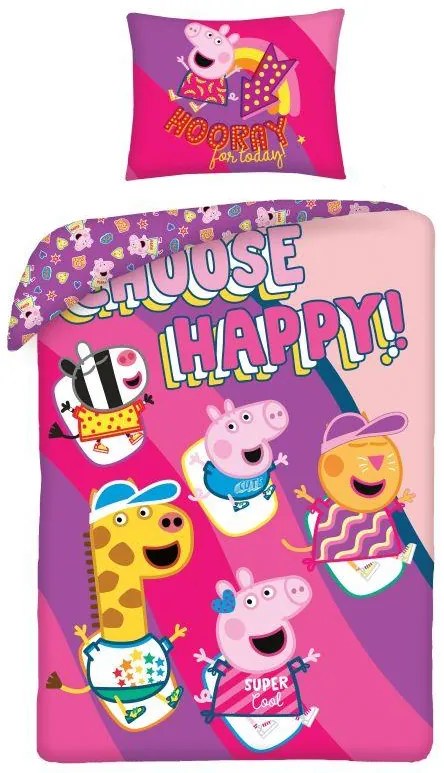 HALANTEX -  HALANTEX Obliečky Peppa Pig happy Bavlna, 140/200, 70/90 cm