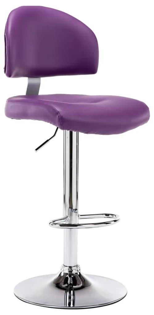 vidaXL Barová stolička, fialová, umelá koža