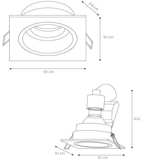 Lucide 22959/01/30 - Podhľadové svietidlo EMBED 1xGU10/50W/230V