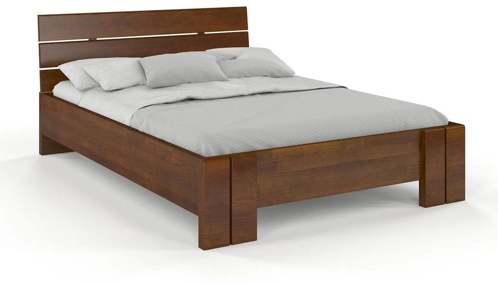 drevko Borovicová posteľ Arhus High s úložným priestorom - orech Rozmer postele: 120 x 200 cm