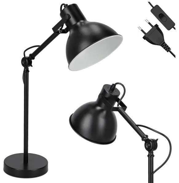 Stolná lampa 1xE27/40W/230V čierna