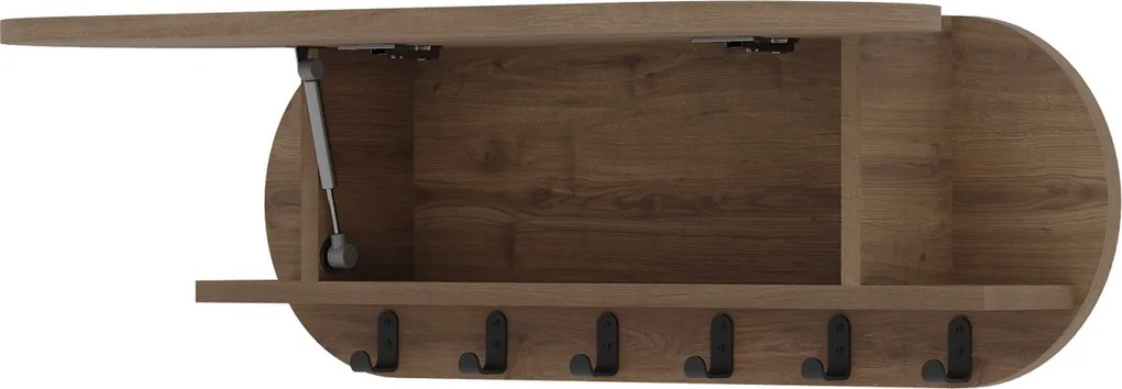 Predsieňový vešiak Houseland Kroma dub tmavý