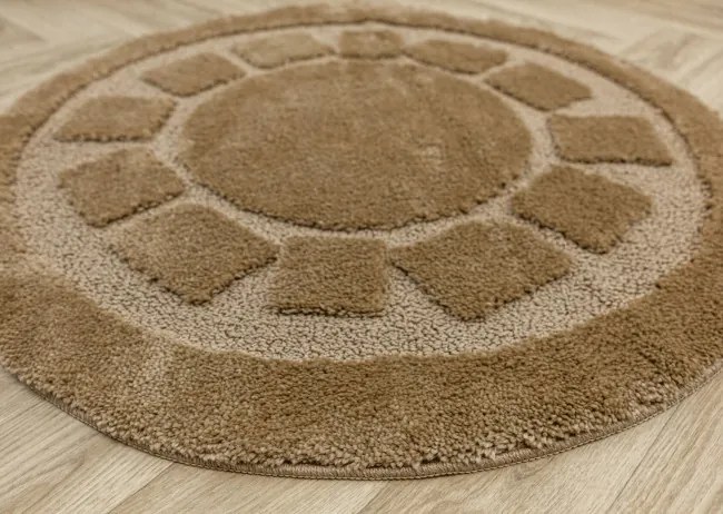 Kúpeľňový koberček Ocean béžový kruh