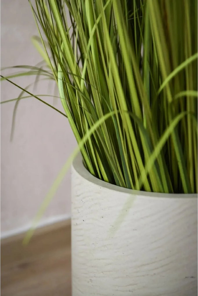 Kvetináč TROPICO, sklolaminát, výška 29 cm, béžová