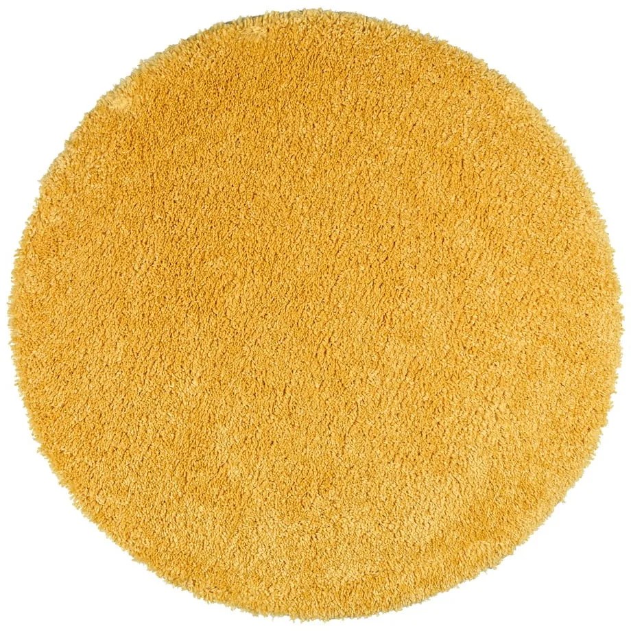 Žltý koberec Universal Aqua Liso, ø 100 cm