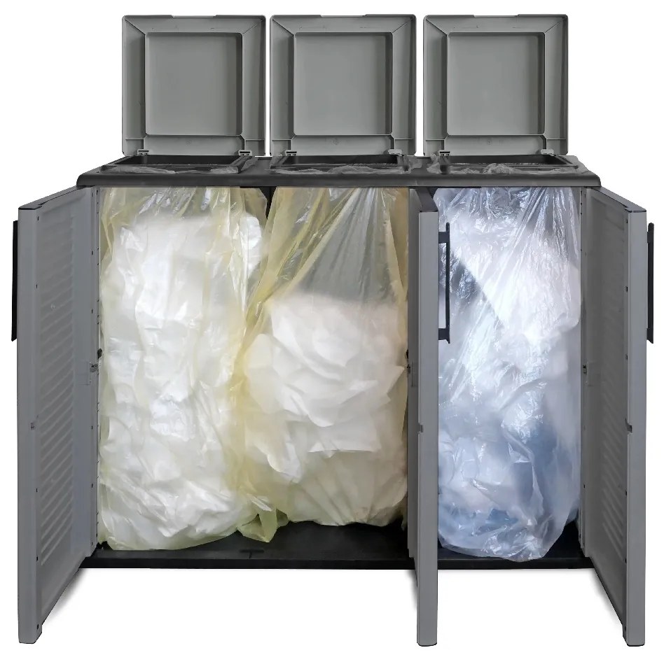 ARTPLAST Skriňa na triedený odpad EASY 3 veka, 102x37x84 cm